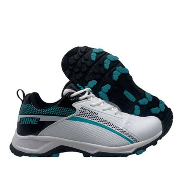 SHINE NEW EDITION CRICKET SHOES (White & TEAL)