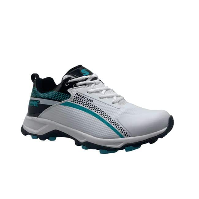 SHINE NEW EDITION CRICKET SHOES (White & TEAL)